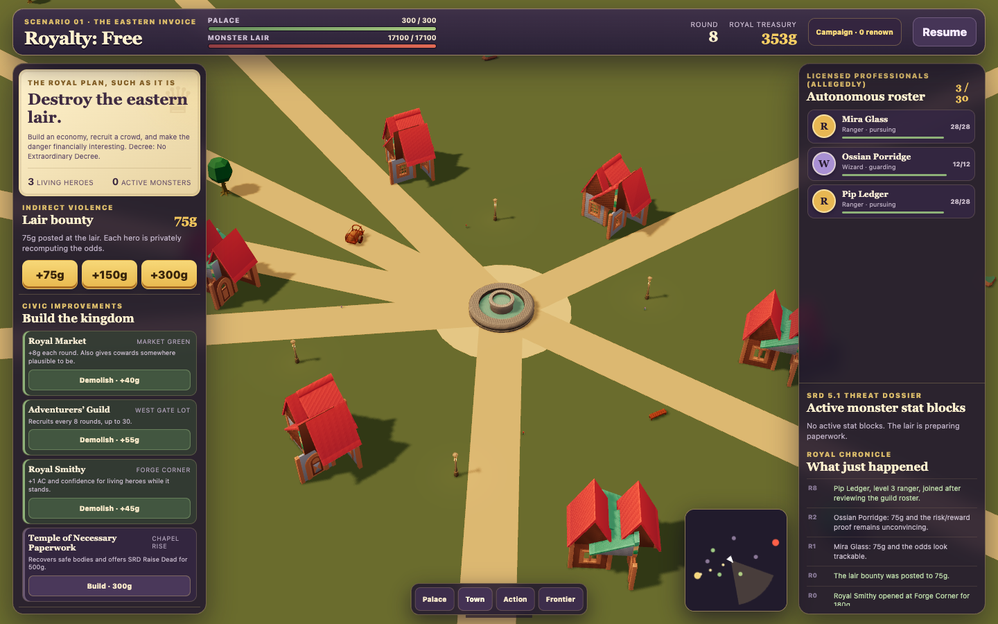 An isometric fantasy kingdom in Royalty: Free